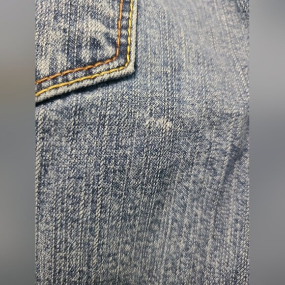 Ladies Villager Faded Distressed Jean Capri Cropped Cuffed Liz Claiborne Size 12 - Picture 8 of 9